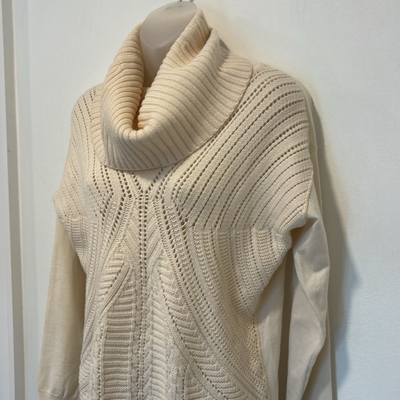 Karen Millen Sweaters - KAREN MILLEN Cream Color Wool Blend Cowl Neck Sweater Size 3